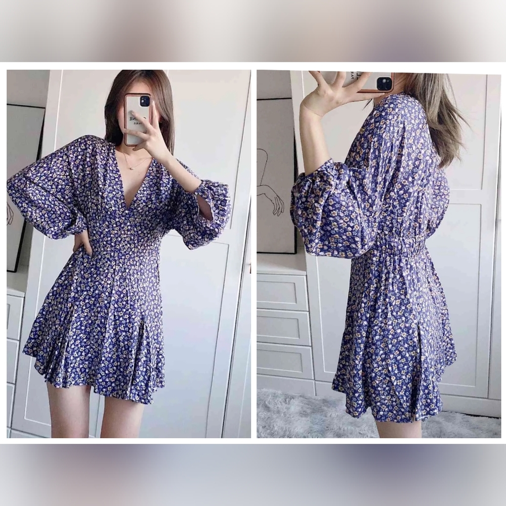 Zara Dress Floral Print Size M